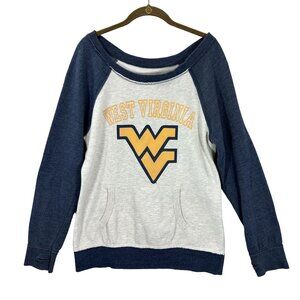 University of West Virginia Mountaineers Womens Raglan Sweatshirt L Pressbox